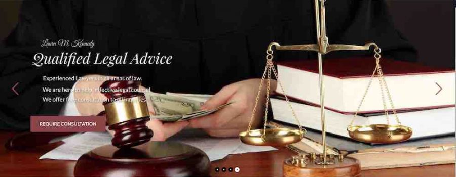 legal website screenshot of website